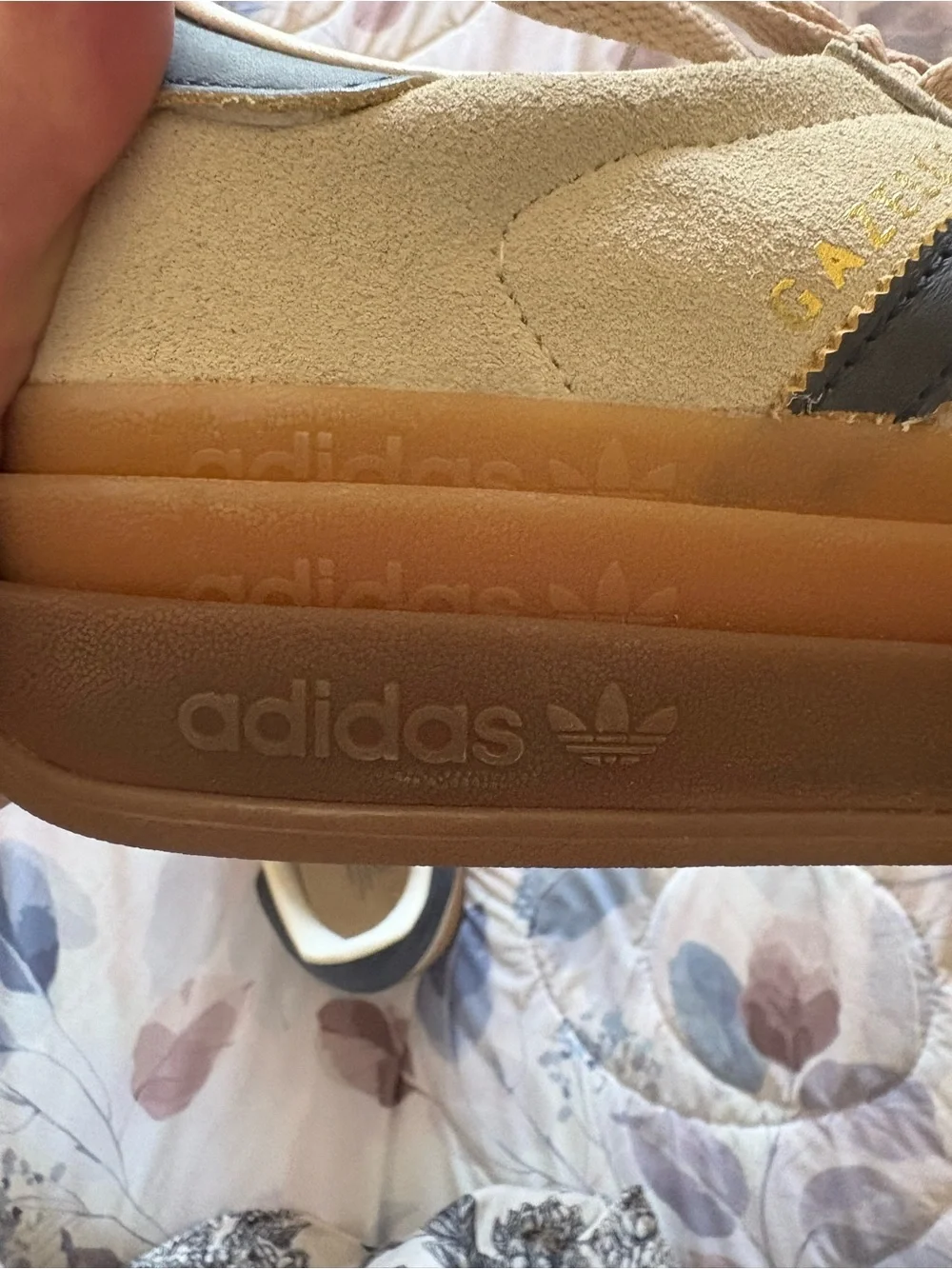 Women's Casual Lace-Up Sneakers in Beige with Black Stripes